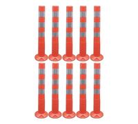 Conos de seguridad vial, bolardo de seguridad vial flexible neator, poste BER de entrada comercial con banda reflectante, conos de precaución de 1, 2, 3, 5, 10 y 12 piezas, para hospitales,