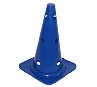 Conos de señalización con agujeros azul