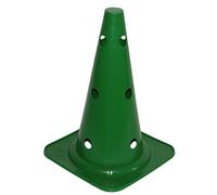 Conos de señalización con agujeros verde