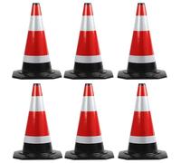 Conos De Tráfico Apilables, Postes Delimitadores De Tráfico De Seguridad De 24, 28 Y 35 Pulgadas, Conos De Entrenamiento Deportivo, Paquete De 6 para Zonas De Mucho Tráfico.