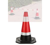 Conos de tráfico, paquete de 4 conos reflectantes de seguridad, for construcción de carreteras, estacionamiento, advertencia y desvío.(15.7x28.3in)