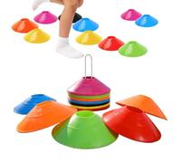 Conos Deportivos Apilables - 50 Unidades Equipamiento Multifuncional Portátil Y Colorido,Conos Marcadores De Disco De Campo - para Entrenamiento, Práctica, Ejercicios y Rutinas en Fútbol Americano, Ba
