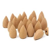 Conos Incienso Reflujo, Natural Incienso Conos, Cono Sándalo Natural, 100PCS Incienso de Cascada Natural Hech Aromas de Sándalo Natural para Aromaterapia Casa Oficina (Madera Sándalo)