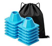 Conos para entrenamiento deportivo, 12 unidades, 4 x 2 pulgadas, marcador | Cono deportivo de entrenamiento de agilidad para práctica individual, entrenamiento en equipo, ciclismo, motocicleta, tráfico
