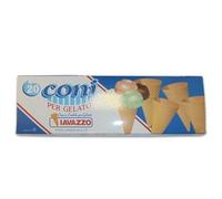 Conos para helado de barquillo, en caja, de oblea, para heladería, alto: 12 cm PZ 20