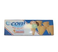 Conos para helado de barquillo, en caja, de oblea, para heladería, alto: 12 cm PZ 40