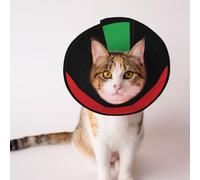 Conos personalizados para mascotas - Cono de diseño único para gatos y perros, collar para recuperación postoperatoria, cuello ajustable, bandera libia L