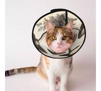 Conos personalizados para mascotas - Cono de diseño único para gatos y perros, collar para recuperación postoperatoria, cuello ajustable, ilustración de hongo S