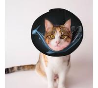 Conos personalizados para mascotas, diseño único para gatos y perros, collar para recuperación postoperatoria, cuello ajustable, tiburón feroz S