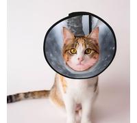 Conos personalizados para mascotas, diseño único para gatos y perros, collar para recuperación postoperatoria, cuello ajustable, cachorro de invierno para dormir L