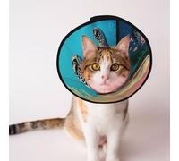 Conos personalizados para mascotas, diseño único para gatos y perros, collar para recuperación postoperatoria, cuello ajustable, tortuga cómica L