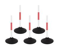 Conos Señalizacion Ajustable, Señal de Cono de Tráfico de PVC, se Puede Unir, Base de Caucho y Plástico, para Plazas de Aparcamiento, Obras de Construcción (5 PCS)(Red,50cm/20in)