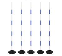 Conos Señalizacion Ajustable, Señal de Cono de Tráfico de PVC, se Puede Unir, Base de Caucho y Plástico, para Plazas de Aparcamiento, Obras de Construcción (5 PCS)(Blue,200cm/79in)