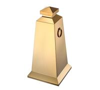 Conos Señalizacion de Acero Inoxidable de 68 Cm, Conos Trafico con Base de Peso Extraíble, para Estacionamientos, Centros Comerciales, Hoteles y Parques(Gold)