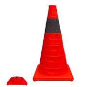 Conos Señalizacion Plegables con Tiras Reflectantes, Conos Trafico de 30 Cm, 45 Cm y 70 Cm, Juego de 3 Postes para Obras Viales, Estacionamientos y Eventos(45cm/18in)