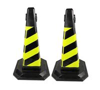 Conos Señalizacion, Postes Flexibles de Tránsito, con 2 Asas, Resistente a la Presión, Colores Llamativos, Ideal para Zonas de Construcción y Prácticas de Conducción(Green)