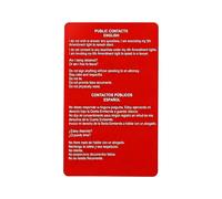 Conozca sus derechos Doble tarjeta 4x6 Encuentros en el dominio público privado Formato billetera Inglés Español Craft Stationery (rojo, 15CM)