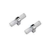 CONPHERON 2 Pieza Tiradores para Muebles Cocina Transparente Acrílico Manilla de Armario Tiradores para Puerta Cajón Pomos Zinc Aleación Gabinet Perillas Manijas Orificio único