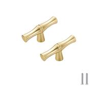 CONPHERON 2 piezas Tiradores de Muebles Cocina Aleación de Zinc Antiguo Bambú Forma Armarios Puertas Manijas Tiradores de Cajón Aspecto de Bambú Manijas de Gabinete Agujero único