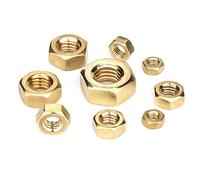 CONPHERON M1.4-M24 Tuerca Hexagonal Tuercas Hexagonales de Latón para Pernos, M6, 20 pcs