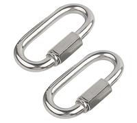 CONPHERON M4-M12 Bloqueo Mosquetón Acero Inoxidable Enlaces Rápidos Conectores Forma D Clip para Camping y Senderismo Aire Libre 1-6Piezas