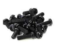 CONPHERON Pernos de Nailon, Tornillos de Máquina de Cabeza Redonda Cruzada de Plástico, Negro Nailon,M8x20 mm,40 pcs