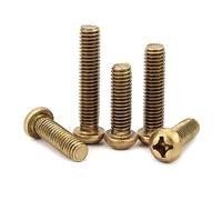 CONPHERON Tornillos de Cabeza Redonda Cruzado de Latón Tornillos de Phillips de Latón, M6x16 mm,10 pcs