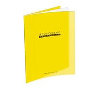 Conquant 41437 - Cuaderno clásico con tapa de polipropileno rígido (A5, papel amarillo)