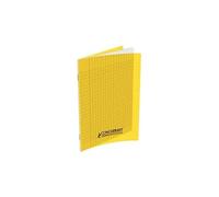 Conqueant - Cuaderno clásico (24 x 32 cm, cuadriculado, 140 páginas, tapa de polipropileno, color amarillo