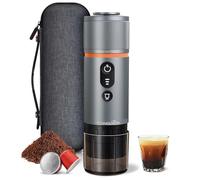 CONQUECO Cafetera Portátil con Cápsula de Espresso - 12V Máquina de Café Electrica con Batería - para Coche Camión y Viajes