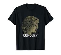 Conquer Alejandro Magno Antigua Grecia Estoicismo Camiseta