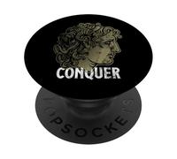 Conquer Alejandro Magno Antigua Grecia Estoicismo PopSockets PopGrip Adhesivo