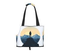 Conquer The Mountain - Bolsa de hombro estampada para mascotas, diseño plegable, bolsa de viaje para gatos y perros pequeños