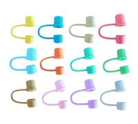 Conquerall 12PCS Tapas para pajitas Tapas de silicona de calidad alimentaria Mini protectores para pajitas Diseñados para pajitas de 10 mm Stanley 30oz y 40oz Accesorios para tazas de pajita