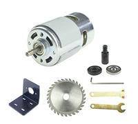 CONQUERALL 775 Motor DC 12V 8000RPM/24V 16000RPM Motor DC de alta potencia con hoja de sierra, juego de bielas M10-5 y soporte