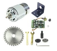 CONQUERALL 775 Motor DC 12V 8000RPM/24V 16000RPM Motor de alta potencia con juego de bielas M10-5 soporte hoja de sierra y regulador de velocidad 20A