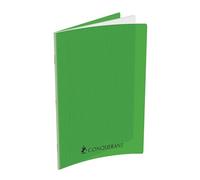Conquerant - Cuaderno (24 x 32 cm, cuadriculado, 192 páginas, grapadas, tapa de polipropileno, color verde