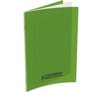 Conquérant Cuaderno clásico 17 x 22 cm grandes azulejos Seyès 140 páginas grapadas cubierta Polypro verde
