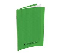 Conquérant Cuaderno clásico 17 x 22 cm grandes azulejos Seyès 192 páginas grapadas cubierta Polypro verde