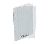 Conquérant - Cuaderno con cubierta de polipropileno, 140 páginas, 90 g, 24 x 32, cuadrícula grande rayada, transparente