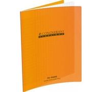 Conquerant - Cuaderno, polipropileno, 24 x 32 cm, 48 páginas, cuadros Sèyes, color naranja