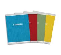 Conquérant Cuaderno reciclado, 24 x 32 cm, grandes azulejos Seyès 48 páginas grapadas, cubierta para tarjetas, colores surtidos