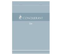 Conquérant Lote de 40 bloques de notas Eco A5 pequeños azulejos 5 mm 200 páginas grapadas cabeza cubierta tarjeta azul