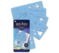 Conquest Journals - Plantillas de Harry Potter, 5 páginas de plástico reutilizables, diseños mágicos del mundo mágico, crea obras de arte o decorar notas, álbumes de recortes y más, 6 x 3 pulgadas