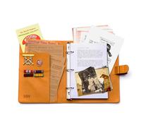 Conquest Journals Sobrenatural John Winchester - Diario de réplica grande, diario de John con páginas de historia de monstruos, medallas y cintas, fotos espeluznantes, anuncio Turducken de Biggerson,