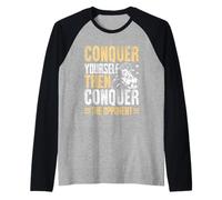 Conquista a ti Mismo y Luego Conquista al oponente Muay Thai Camiseta Manga Raglan