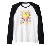Conquista el Mundo con Cute Bunny Ice Pop Camiseta Manga Raglan
