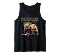Conquista lo salvaje con el arte de la vida silvestre del oso para los amantes de la naturaleza Camiseta sin Mangas