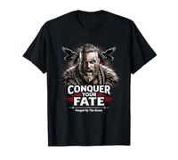 Conquista tu Destino Guerrero Vikingo Forjado por el diseño Valiente Camiseta