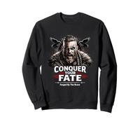 Conquista tu Destino Guerrero Vikingo Forjado por el diseño Valiente Sudadera